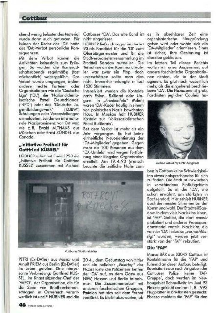Hinter den Kulissen – Nr. 1 – 1994 - APAP – Antifaschistisches ...