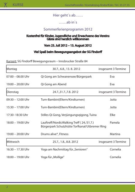 SPORTLICH - SG-Findorff eV