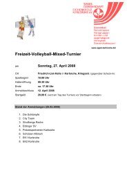 Freizeit-Volleyball-Mixed-Turnier - SG EK Karlsruhe