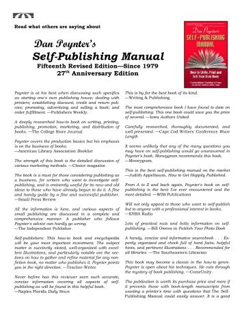 Dan Poynter's Self-Publishing Manual - Para Publishing