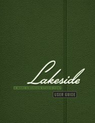 Lakeside User Guide. - Mark Simonson