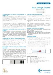 Be a Syringe Expert! - SGE Analytical Science