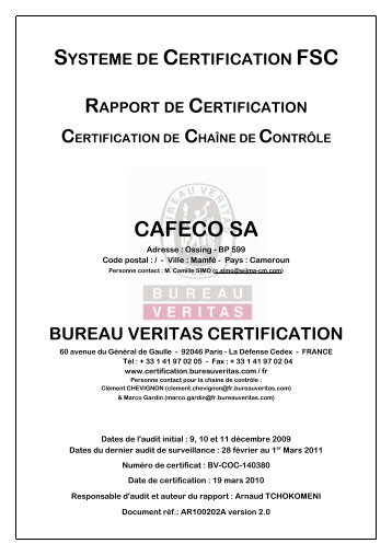 AR100202A AS 2 FSC COC Cafeco v3. 0 [27 08 ... - WIJMA Cameroun