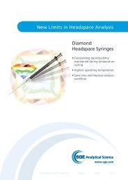 Diamond Headspace Syringes New Limits in Headspace Analysis