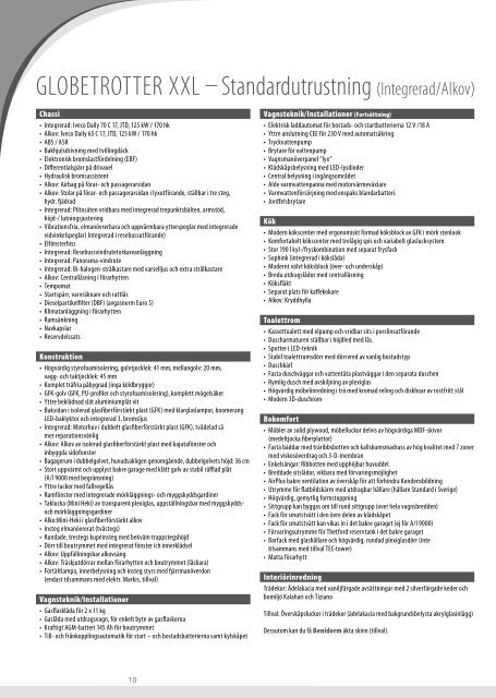 Tekniska data/Prislista husbilar Premium-Klass 2013 - Dethleffs