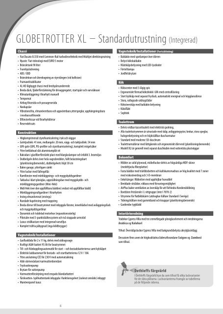 Tekniska data/Prislista husbilar Premium-Klass 2013 - Dethleffs