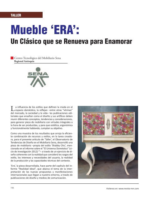 Mueble 'ERA': - Revista El Mueble y La Madera