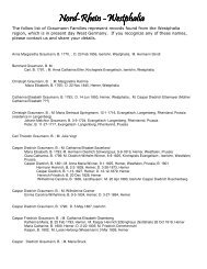 Nord-Rhein -Westphalia Westphalia Westphalia - Graumann Families