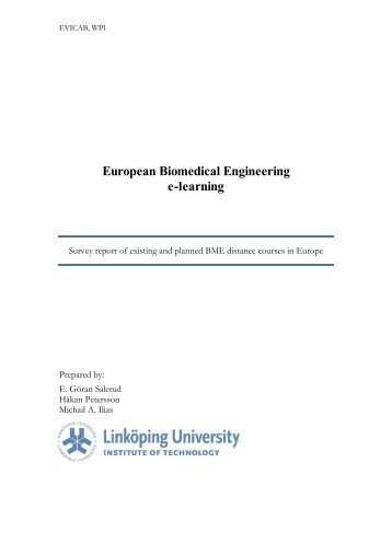 European Biomedical Engineering e-learning