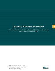 Waledac, el troyano enamorado - Eset