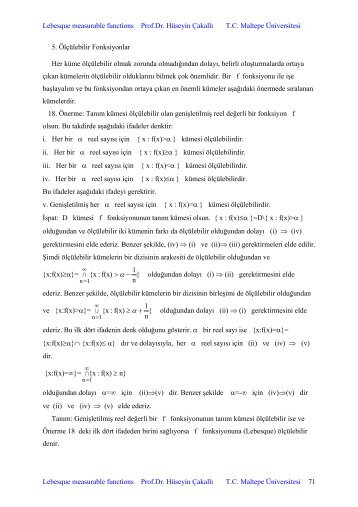 3. Bölüm 5.Kısım Ölçülebilir fonksiyonlar.pdf - Maltepe Üniversitesi