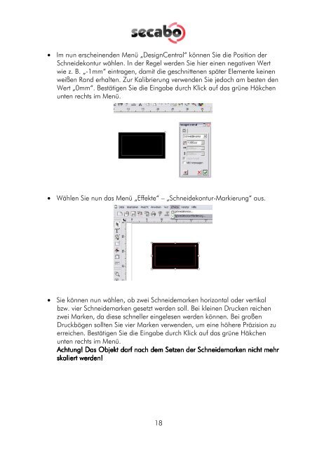 BEDIENUNGSANLEITUNG für die Schneideplotter Secabo C30III ...