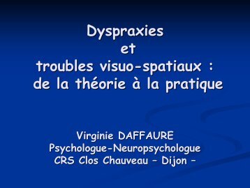 Dyspraxies et troubles visuo-spatiaux : de la thÃ©orie Ã  la ... - Resodys