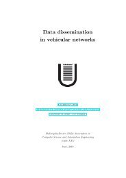 Data dissemination in vehicular networks