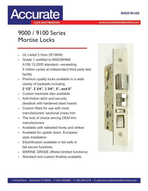 Accurate lockset on sale