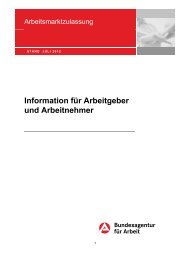 Arbeitsmarktzulassung - Merkblatt fÃ¼r Arbeitgeber und Arbeitnehmer