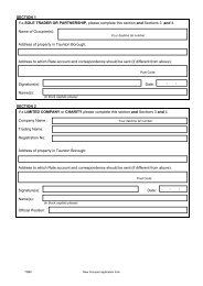 Business Rates - New Occupier application form - Taunton Deane ...