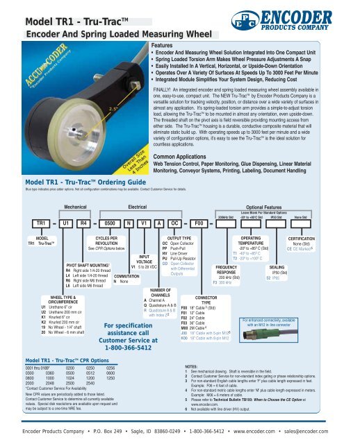 Model TR1 - Tru-TracTM - Adcon Engineering Co