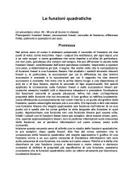 Copia in pdf della lezione 6, Le funzioni quadratiche - Matematica