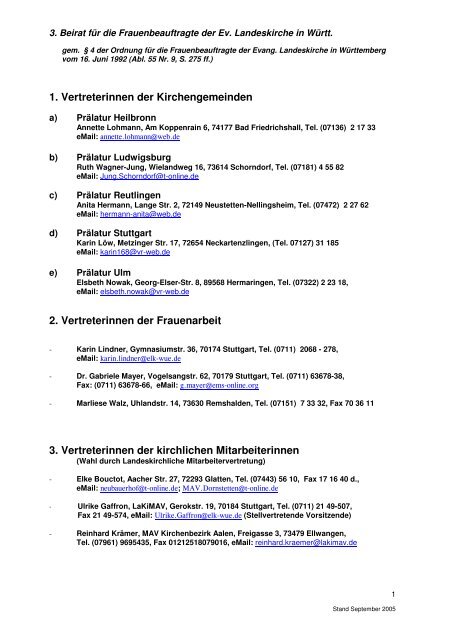 Mitgliedsliste Frauenbeirat - Die Beauftragte fÃ¼r Chancengleichheit ...