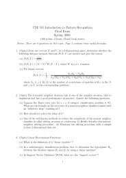 CSE 555 Introduction to Pattern Recognition Final Exam ... - CEDAR