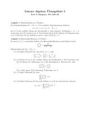 Lineare Algebra: Â¨Ubungsblatt 5