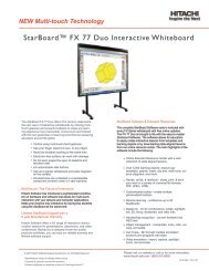 Specifications Ã¢Â€Â“ FX-77 (Wired) - Electronic Whiteboards Warehouse