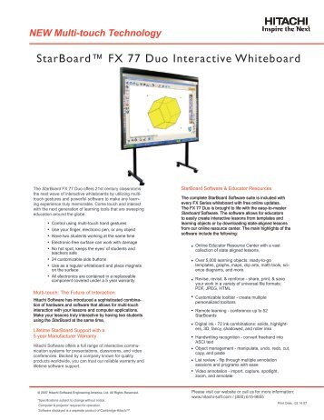 Hitachi Starboard Fx Duo 77 Driver