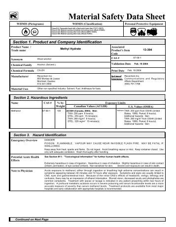 Methyl Hydrate - Mathisons