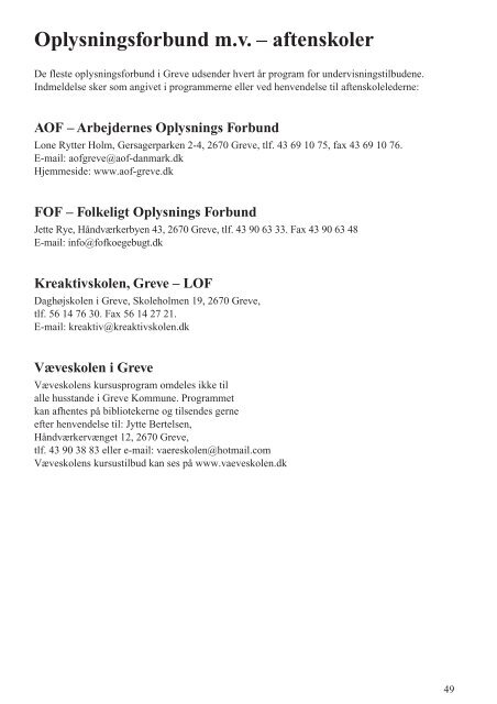 - Få mere ud af din fritid 2004/2005 - Greve Kommune