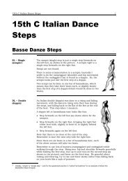 15th C Italian Dance Steps