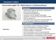 Weitere Informationen - Bosch Automotive Tradition