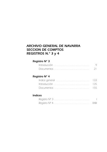 Archivo General de Navarra. Sección de Comptos. Registros nº 3 y 4