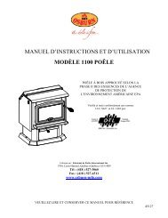 manuel d'instructions et d'utilisation modÃ¨le 1100 poÃªle - Maitre des ...