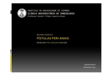 FÍSTULAS PERI-ANAIS - H.U.C.