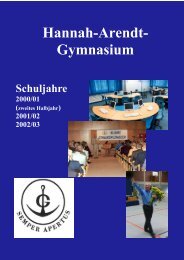 Jahresbericht - Hannah-Arendt-Gymnasium