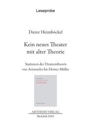 Kein neues Theater mit alter Theorie