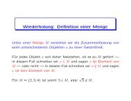 Wiederholung: Definition einer Menge