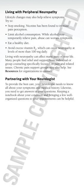 Download the Peripheral Neuropathy brochure - American Academy ...