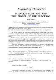 PLANCK'S CONSTANT AND - Journal of Theoretics