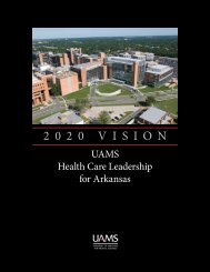 UAMS Strategic Plan - University of Arkansas for Medical Sciences