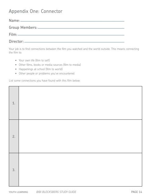 Bibi Blocksberg STUDY GUIDE - Toronto International Film Festival