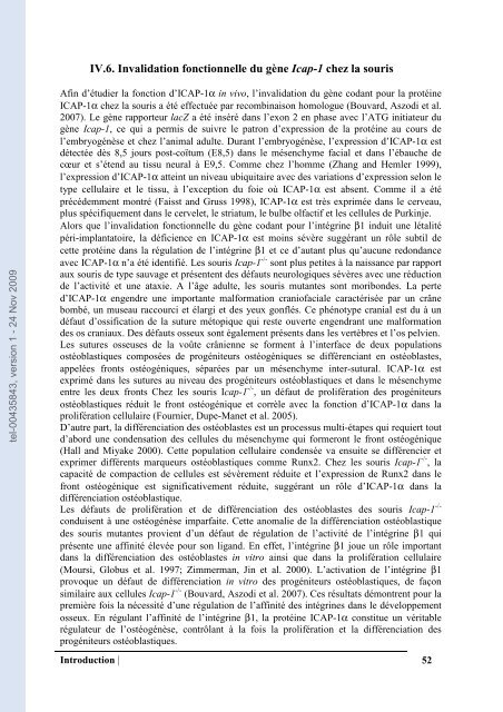 Fonction et régulation de la protéine ICAP-1alpha dans la ...