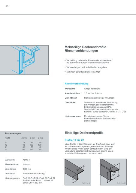 Flyer Dachrandprofile ok.FH10 - Ronge Profil GmbH & Co. KG