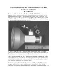 The dualband feedhorn for 10 and 24 GHz by AA6IW and ... - W1GHZ