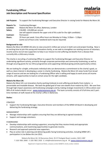 Fundraising Manager Job Blogs
