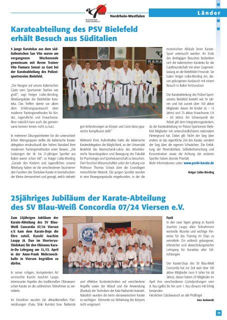 Fachzeitschrift des Deutschen Karate Verbandes e.V.