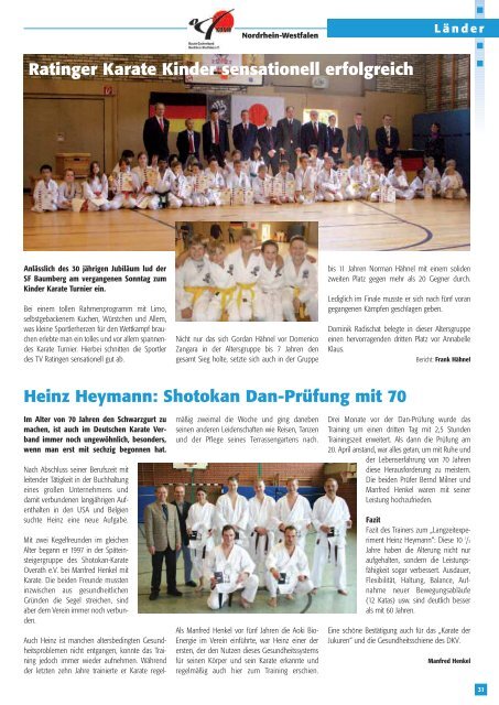 Fachzeitschrift des Deutschen Karate Verbandes e.V.