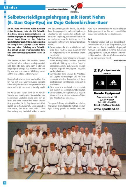 Fachzeitschrift des Deutschen Karate Verbandes e.V.