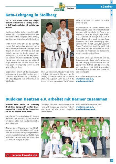 Fachzeitschrift des Deutschen Karate Verbandes e.V.